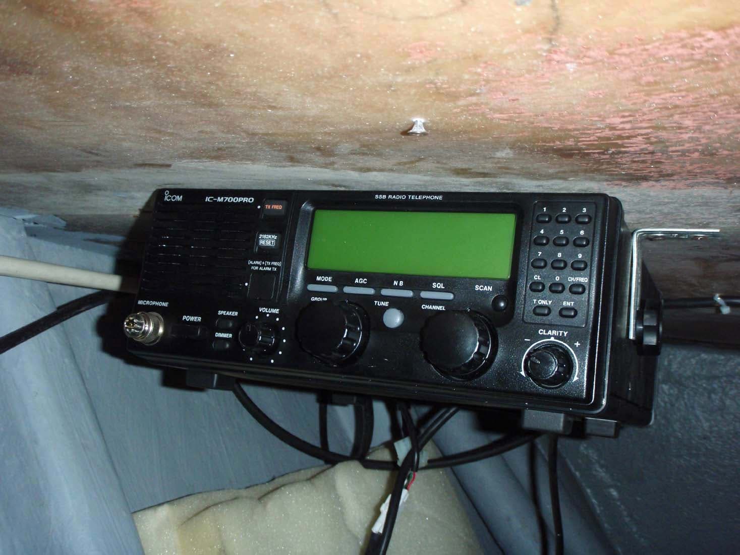 An Icom marine radio transceiver